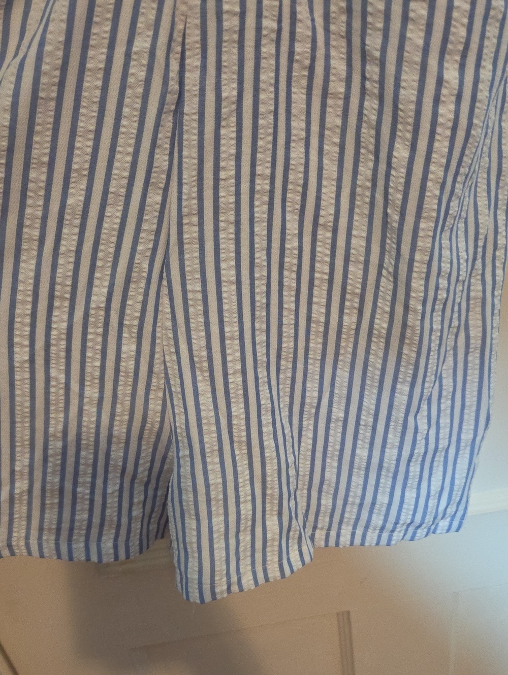 Cupshe Marigold Blossom Striped Romper In Blue & White Size Medium - Picture 11 of 16